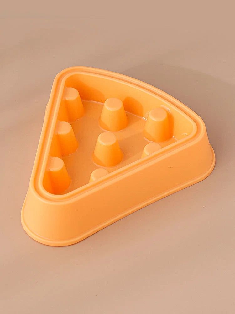 Pet Bowl Slow-Feed Cartoon Pizza Easy-Clean