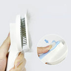 Pet Brush One-Button Self-Cleaning Stainless Steel Bristles