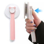 Pet Brush One-Button Self-Cleaning Stainless Steel Bristles