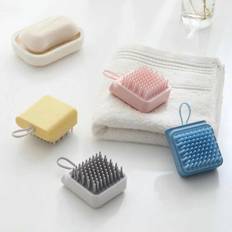 Pet Brush Soothing Massage Soft TPR Wet & Dry