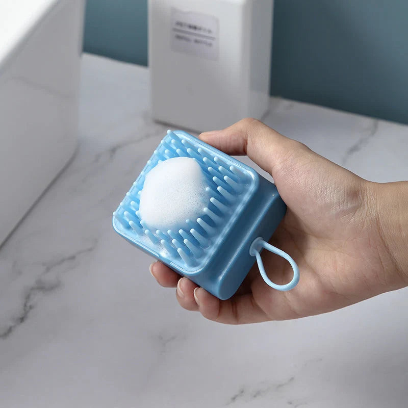 Pet Brush Soothing Massage Soft TPR Wet & Dry
