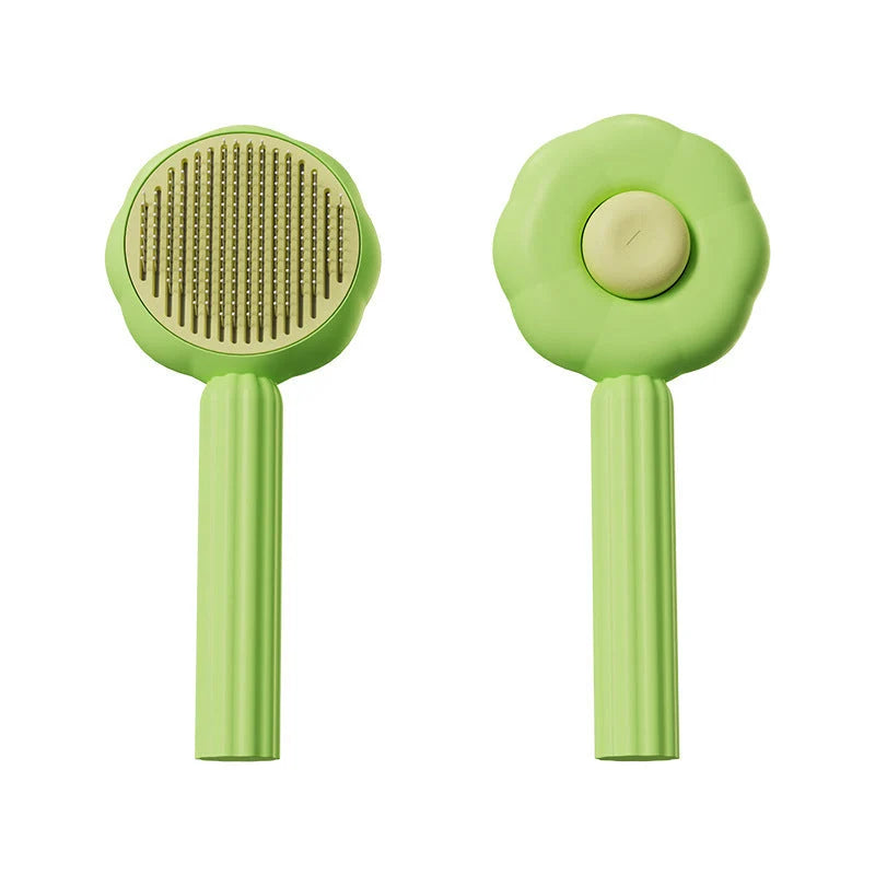Pet Brush Sunflower Head Stainless Steel Needles & Ergonomic Handle