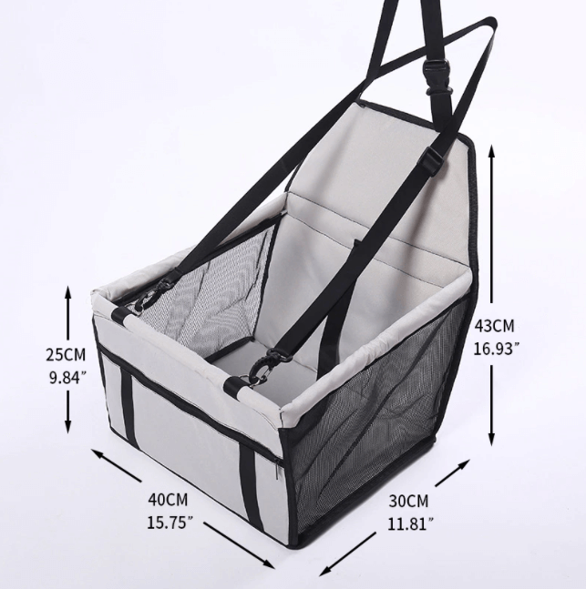 Pet Car Safety Seat Secure Harness Cushioned Nylon Bed