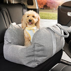 Pet Car Seat Bed Adjustable Safety Straps Reversible Cushion