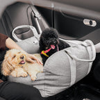 Pet Car Seat Bed Adjustable Safety Straps Reversible Cushion