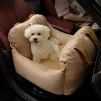 Pet Car Seat Bed Adjustable Safety Straps Reversible Cushion