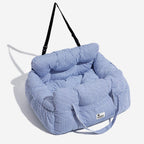 Pet Car Seat Bed Adjustable Safety Straps Reversible Cushion
