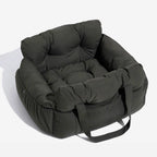 Pet Car Seat Bed Adjustable Safety Straps Reversible Cushion