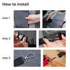Pet Car Seat Bed Adjustable Safety Straps Reversible Cushion