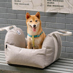 Pet Car Seat Bed Adjustable Safety Straps Reversible Cushion