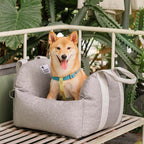 Pet Car Seat Bed Adjustable Safety Straps Reversible Cushion