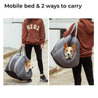 Pet Car Seat Bed Adjustable Safety Straps Reversible Cushion