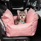 Pet Car Seat Bed Adjustable Safety Straps Reversible Cushion