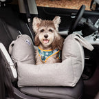 Pet Car Seat Bed Adjustable Safety Straps Reversible Cushion