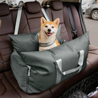 Pet Car Seat Bed Adjustable Safety Straps Reversible Cushion