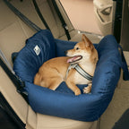 Pet Car Seat Bed Adjustable Safety Straps Reversible Cushion