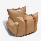 Pet Car Seat Bed Adjustable Safety Straps Reversible Cushion