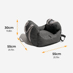 Pet Car Seat Bed Adjustable Safety Straps Reversible Cushion