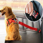 Pet Car Seat Belt Adjustable Nylon Swivel Snap