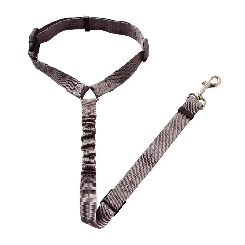 Pet Car Seat Belt Elastic Shock-Absorbing Adjustable & Reflective
