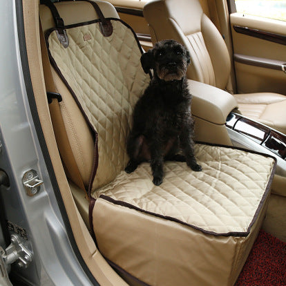 Pet Car Seat Cover Waterproof Quilted Padding Secure Fit