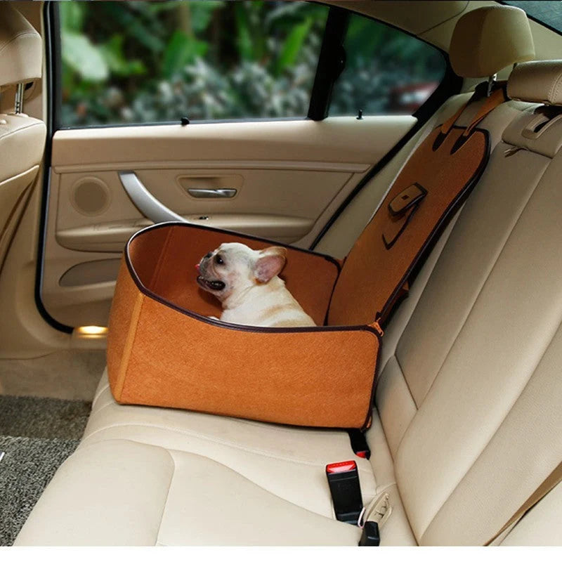Pet Car Seat Cushion 2-in-1 Waterproof Nylon Adjustable Strap