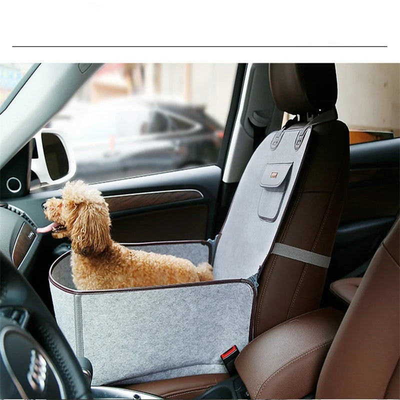 Pet Car Seat Cushion 2-in-1 Waterproof Nylon Adjustable Strap