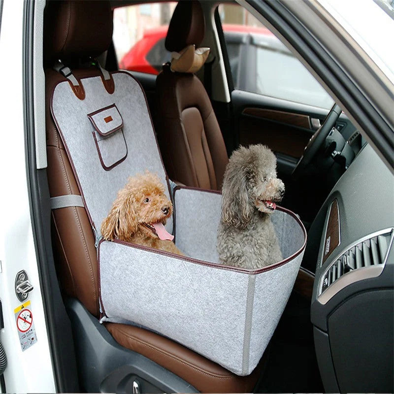 Pet Car Seat Cushion 2-in-1 Waterproof Nylon Adjustable Strap