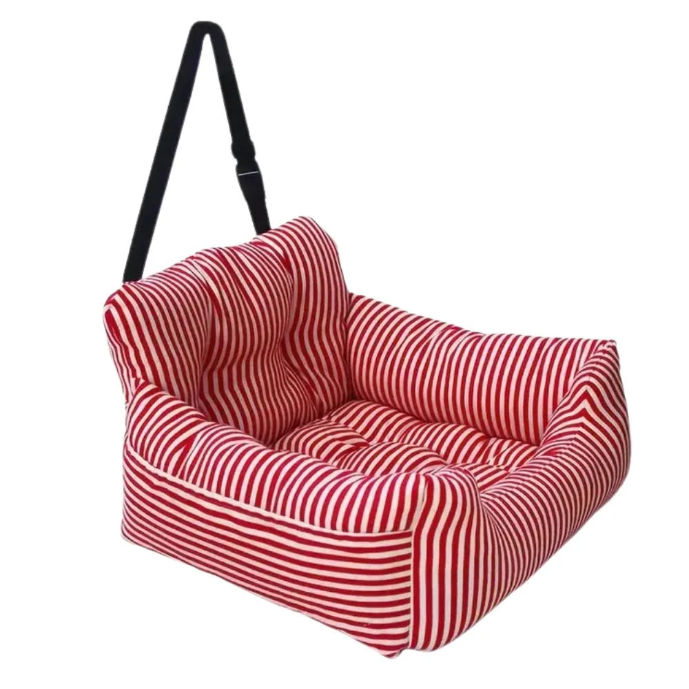 Pet Car Seat Non-Slip PVC Base Dual-Layer Cushioning