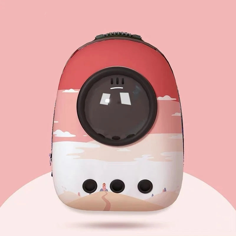 Pet Carrier Backpack Transparent Bubble Window Air Vents