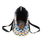 Pet Carrier Bag Retro Striped Canvas Adjustable Strap