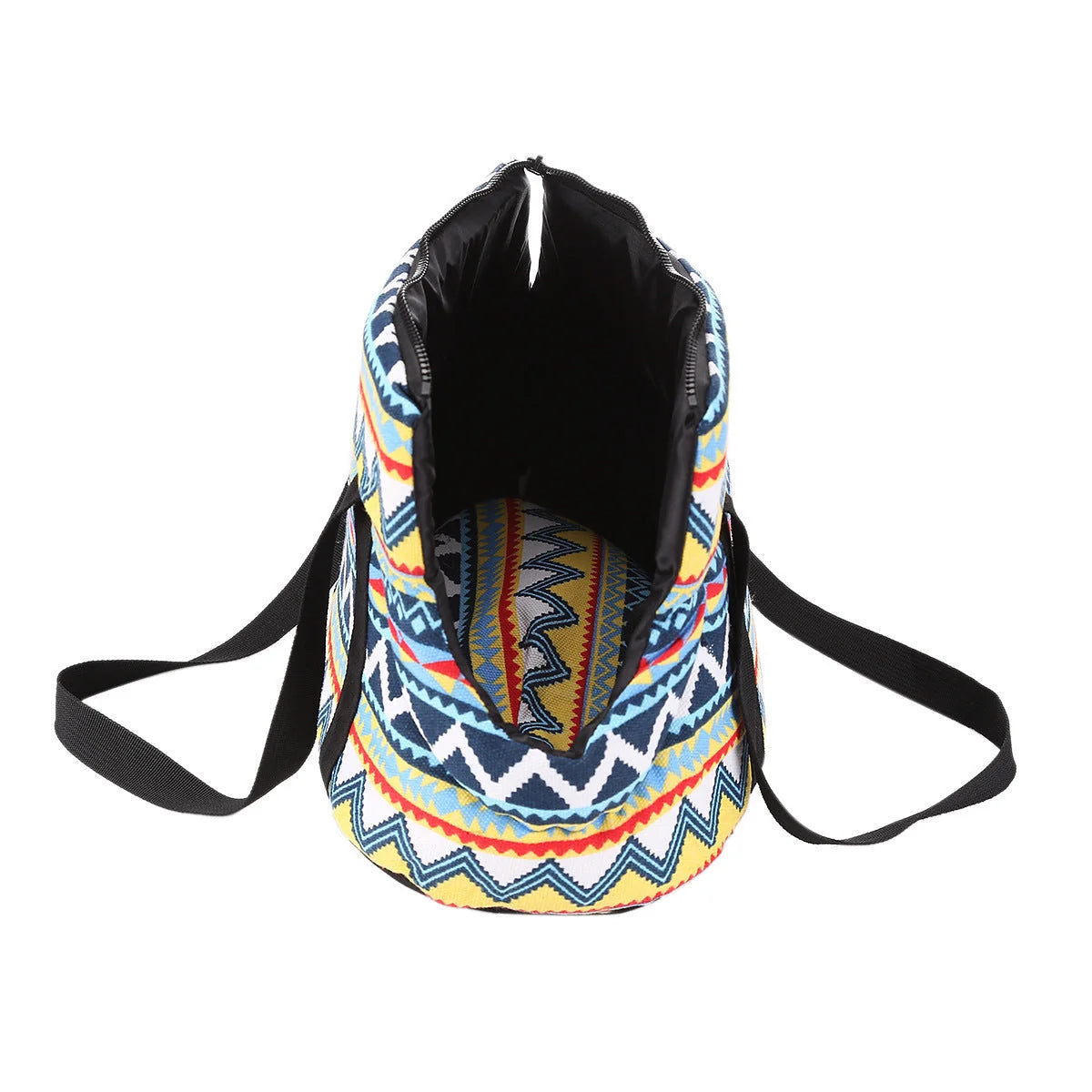 Pet Carrier Bag Retro Striped Canvas Adjustable Strap