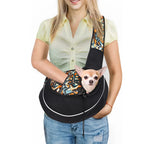 Pet Carrier Crossbody Adjustable Drawstring Breathable Bottom