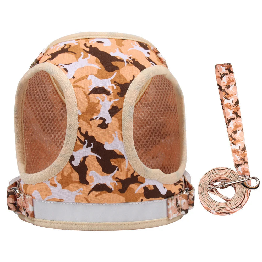Pet Chest Harness Reflective & Breathable Mesh Adjustable Fit