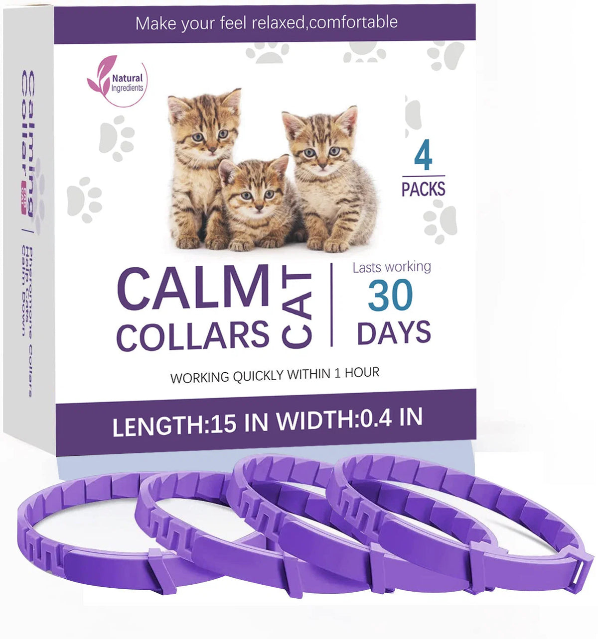 Pet Collar Pheromone-Infused Adjustable Fit