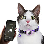 Pet Collar Reflective Strip Waterproof Nylon Tracker Pocket