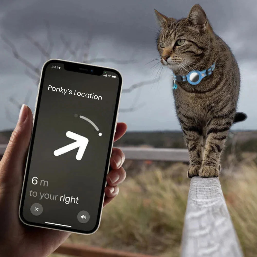 Pet Collar Reflective Strip Waterproof Nylon Tracker Pocket