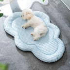 Pet Cooling Mat Cloud-Shaped Breathable Fabric Machine Washable