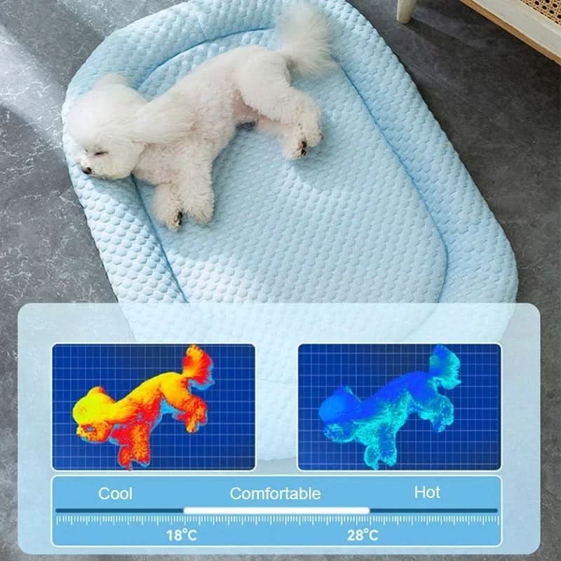 Pet Cooling Mat Cloud-Shaped Breathable Fabric Machine Washable