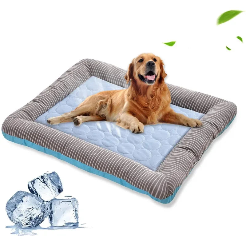 Pet Cooling Mat Ice Silk Anti-Slip Machine Washable