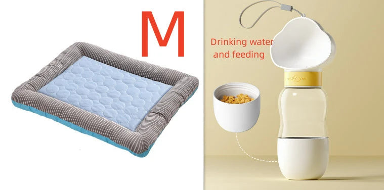 Pet Cooling Mat Ice Silk Anti-Slip Machine Washable