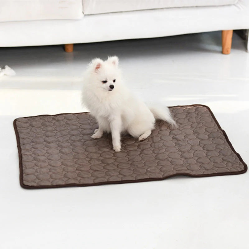 Pet Cooling Mat Ice Silk & Breathable Mesh Foldable