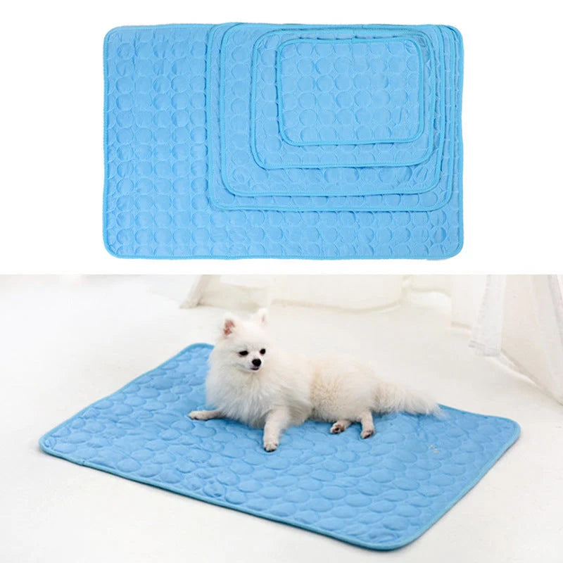 Pet Cooling Mat Ice Silk & Breathable Mesh Foldable