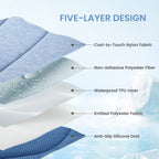 Pet Cooling Mat Instant Cooling Fabric Waterproof & Non-Slip Backing