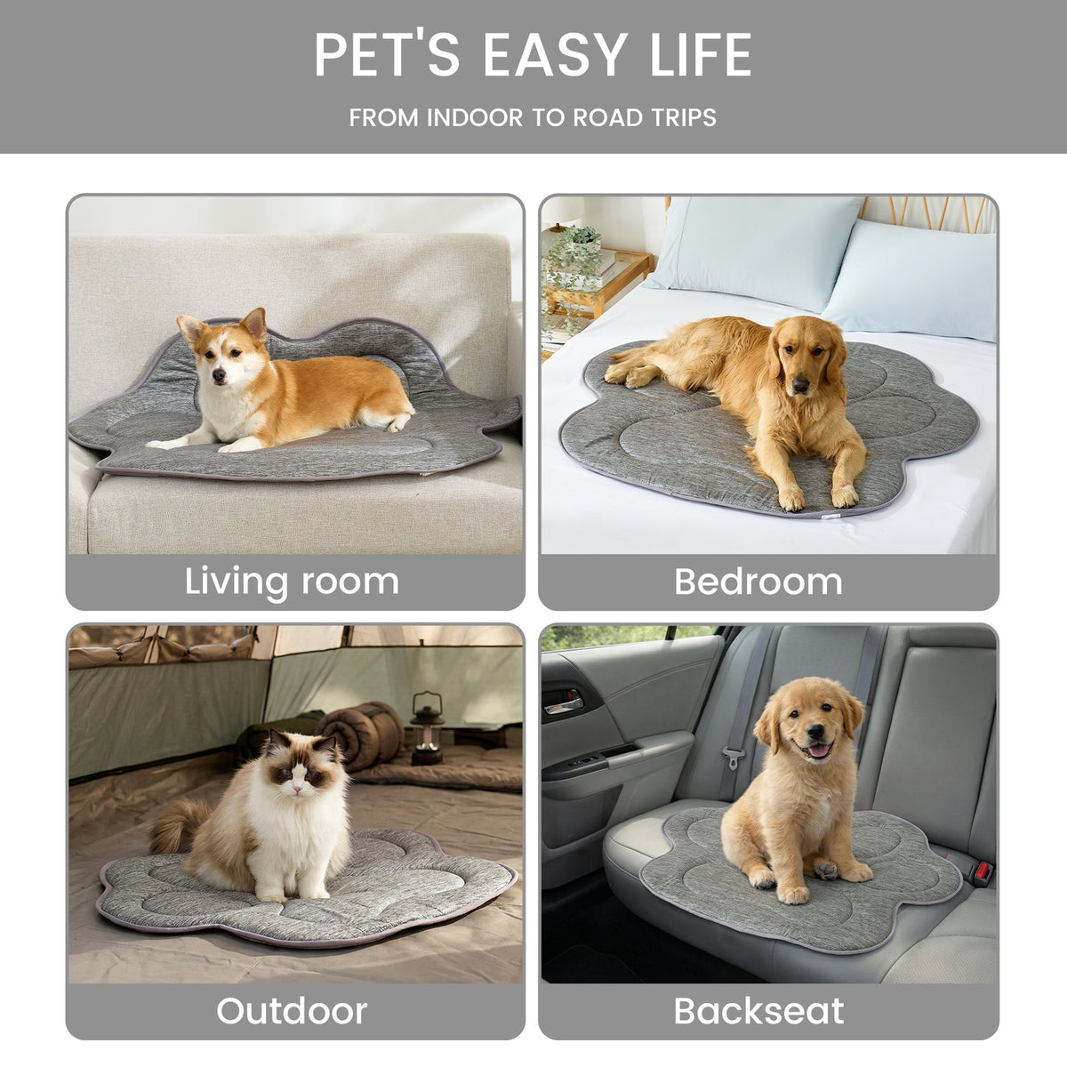 Pet Cooling Mat Instant Cooling Waterproof & Non-Slip