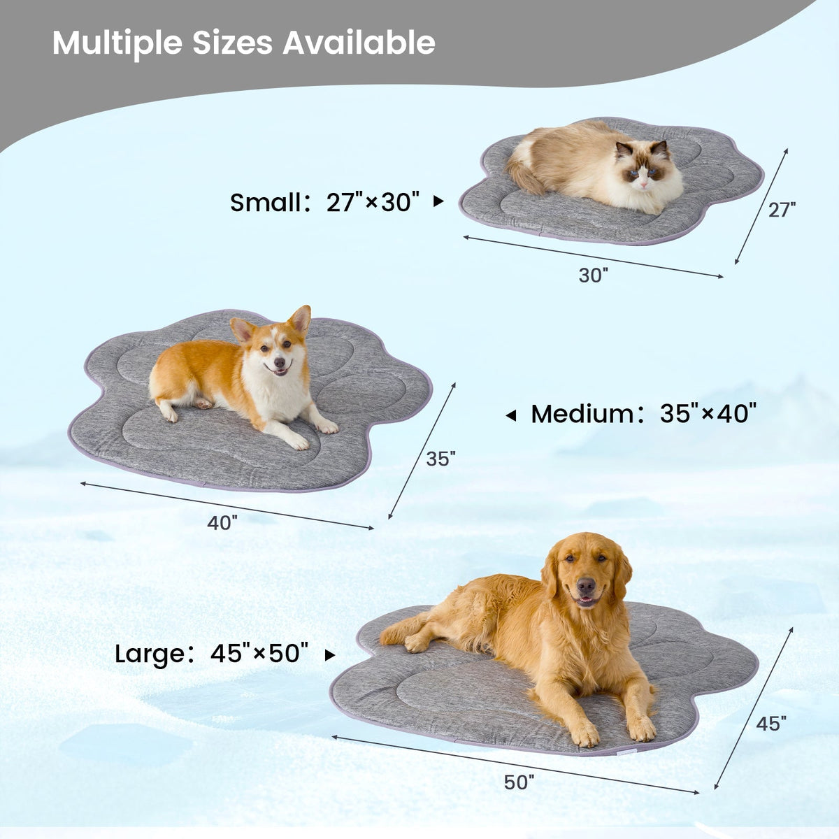 Pet Cooling Mat Instant Cooling Waterproof & Non-Slip