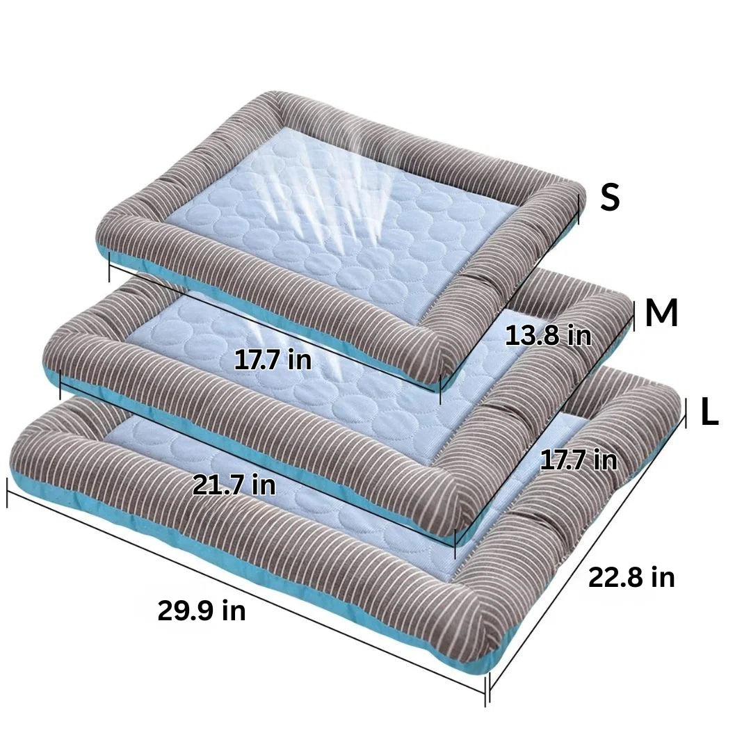 Pet Cooling Mat Self-Cooling 3-Layer Extra Padding & Latex-Free