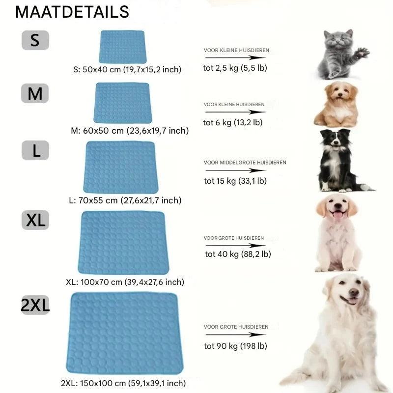 Pet Cooling Mat Self-Cooling Foldable Machine Washable