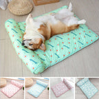 Pet Cooling Mat Self-Cooling Ice Silk & Plush Cotton