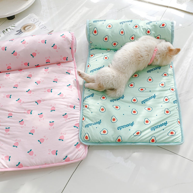 Pet Cooling Mat Self-Cooling Ice Silk & Plush Cotton